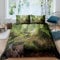 Bettwäsche 155x200 Wald Bettwäsche-Sets Moos 3D Druck Bettbezug Wald Weiche Mikrofaser 3 Teilig Bettbezüge mit Reißverschluss und 2 Kissenbezug 80x80cm G1191