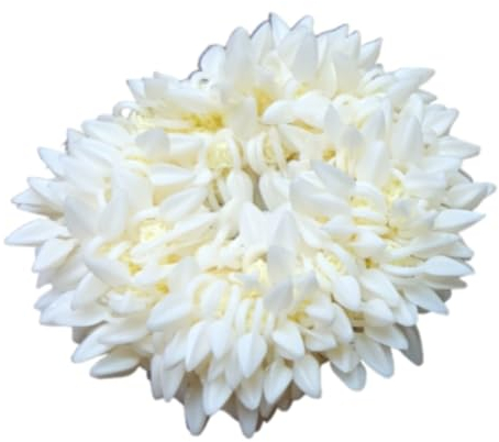 Accessoires traditionnels indiens pour cheveux et mains - Gajra - Fleurs artificielles - Bijoux faits à la main - Diadème Veni pour femmes et filles - Pour fête de mariage (1 pièce) (petit)