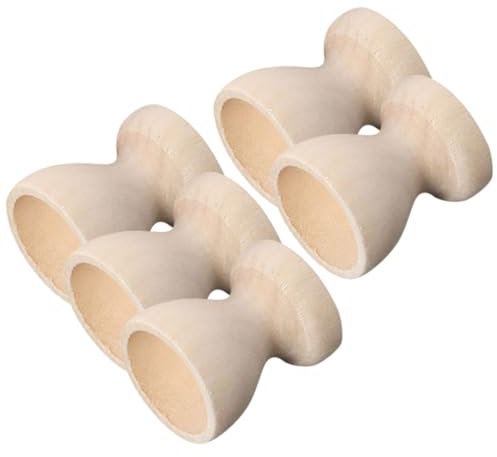 Zerodeko Portauova Creativo in Legno per Bambini, Supporto per Uova Fai da Te a Forma di Tazza, Giocattolo da Disegno Pasquale 5 Pezzi per attività Manuali e Pasqua