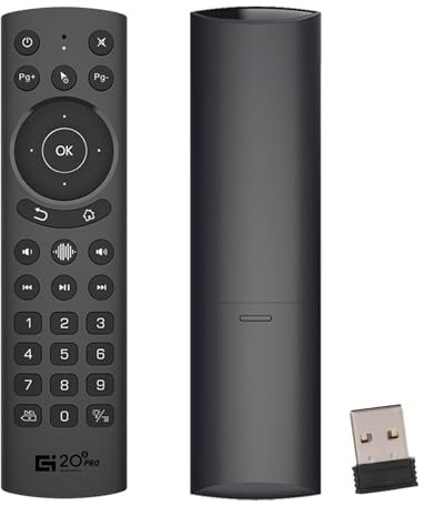 Backlit Voice Remote Control,USB Wireless Voice Control Sensing 2.4G Air Remote Mouse with IR Learning for PC,Projector,Smart TV,Android TV Box,Nvidia Shield(G20S Pro)