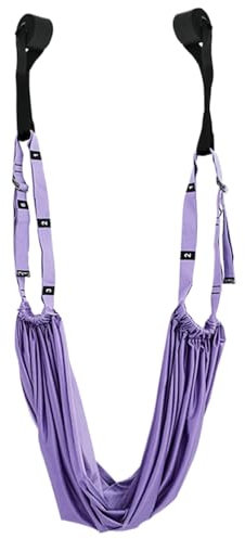 Yoga Strap with Door Anchor Heavy Duty Stretch Strap Polyester Cotton Flex Strap 5.1x9.1in Stretching Exercising Training Yoga Equipment, Sporting Supplies
