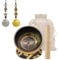 Cuenco Tibetano Nepal,Cuenco Tibetano 7 Metales Hecho a Mano,Juego De Cuencos Tibetanos,Martillos de Madera,Bolsas de Tela,Almohadillas de Seda y 2 Colgantes Auspiciosos（6PCS）