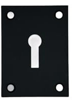 Black Screw on Flat Plate Escutcheon Keyway