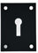 Black Screw on Flat Plate Escutcheon Keyway