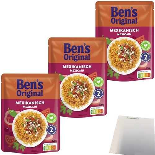 usy Bundle für Ben's Original Express Mexikanisch 3er Pack (3x220g Packung) + usy Block