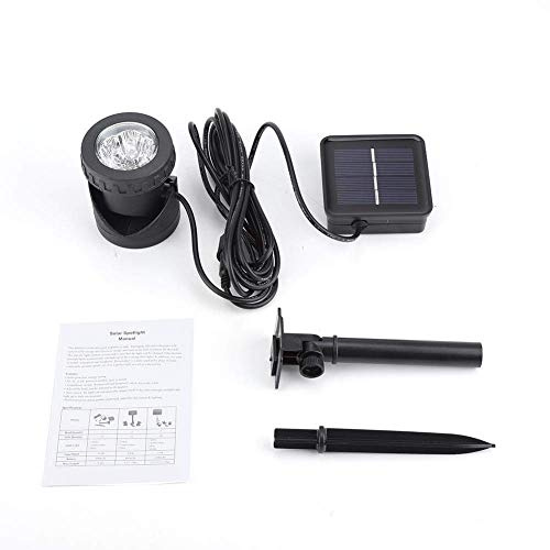 YWBL-WH Solarbetriebener 6-LED-Unterwasser-U-Boot-Lampenstrahler, Hochhelles Weißes Licht, Wasserdicht für Garten, Teich, Hof, Weg