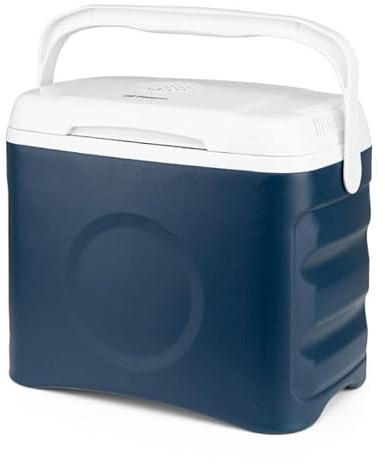Suinga Nevera eléctrica portátil, 25 L de Capacidad, Potencia 60W, enfría y calienta, 46 x 40 x 32 cm, Azul