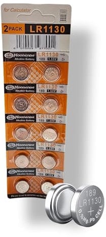 Koonenda LR1130 1.5V AG10 Batteries, Pack of 10 for Watches, Calculators, Hearing Aids, Glucometer, Key Fobs, TV Remotes, Toys - Provides Stable Voltage and Long Life Span