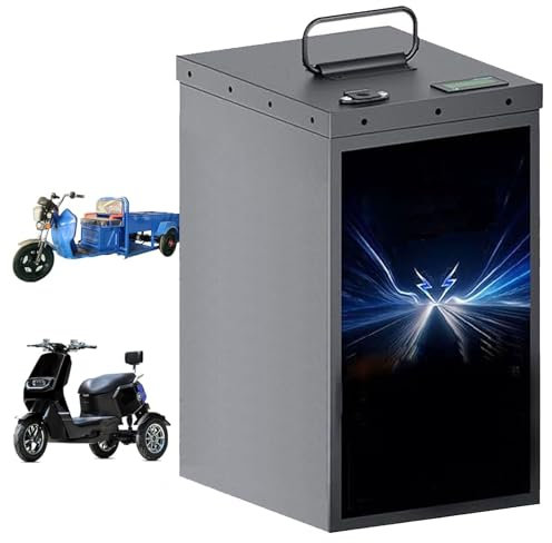 FREEDOH 60 Volt Motorradbatterie 32AH 40AH 55AH 60AH 65AH 90AH Li-Ionen-Akku 60V Ersatzbatterie mit Ladegerät für 50-5400W Motor,60v90ah