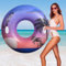 HeySplash Pool Schwimmring Erwachsene, 42 Zoll Groß Schwimmreifen mit Griff,Aufblasbar Wasserspielring,Hawaii Spaß Schwimmen Spielzeug Float Fluss Pool Strand See Party Dekoration,Lila Sonnenuntergang