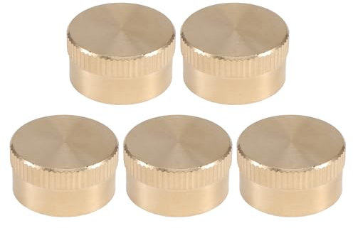 Swiixxer 5 PièCes Bouchon de Recharge en Laiton 1 LB Bouchon de Bouteille de Propane Cylindre de RéServoir de Gaz Bouchon Scellé Capuchon de Protection pour CuisinièRe ExtéRieure