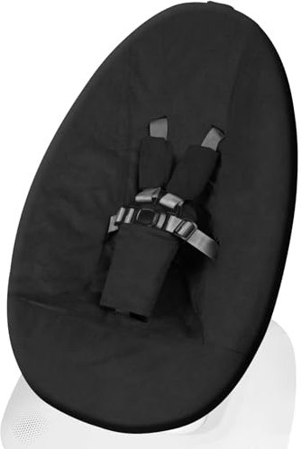 Greuame Baby Swing Cover - Compatible with 4moms MamaRoo 5 Launched 2022 - Soft & Breathable Fabric, Machine Washable, Perfect for Baby & Newborn (Cover Only) Black