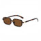 WDZAYXC Klassische Rechteckige Sonnenbrille Retro Schlanke Gläser Vintage Rechteck Sonnenbrille(Leopard/Braun)