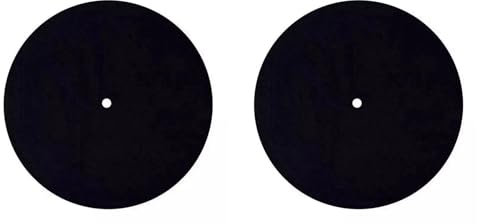 Hlxnyami 2 x skivspelare plattmatta av filt, slip-matta, ljudfil 3 mm tjock skivspelarmatta för LP-vinylskivor, ljud-ersättningstillbehör