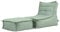 Icon Dolce Outdoor Sitzsack-Liege mit Hocker für Erwachsene, Salbeigrün, Sitzsack mit Füllung, Wasserabweisender Stoff, Bequemer Sessel für Wohnzimmer, Lounge, Schlafzimmer, Garten, Terrasse