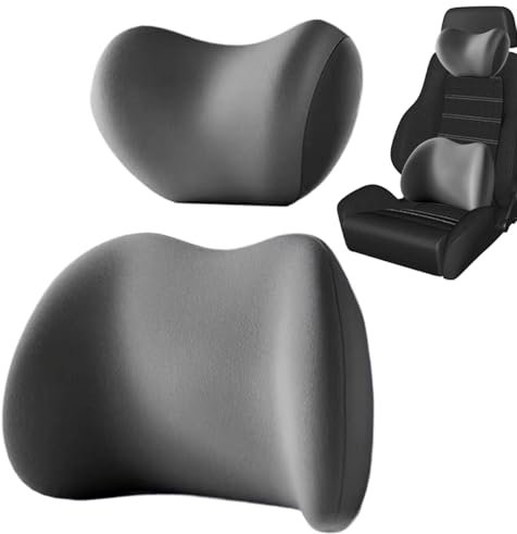 Auto Kopfstütze & Lendenwirbelstützkissen, Auto Lendenwirbelstütze und Nackenkissen Kit, Nackenkissen, ergonomische Sitzkopfstütze Kissen, Memory Foam & Atmungsaktiv