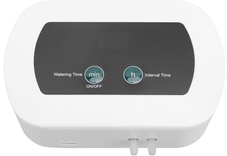 Oreilet Kit Irrigazione A Goccia, Irrigazione WiFi con Timer Intelligente, Controllo Tramite App BT, Irrigatore per 10 Piante in Vaso, Regolazione Programmabile, Portata 400 Ml/Min