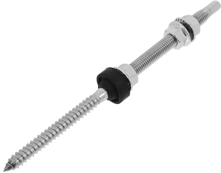 TOYANDONA Bulloni Gancio in Inossidabile Per Pannelli Kit Accessori Fotovoltaici Cerniere Filettate Fissaggio Per Tetti in Legno e Metallo