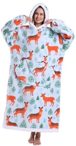 JOREAY Tragbare Decke für Damen, niedlich, übergroß, weich, bequem, warm, Muttertagsgeschenk für Mama