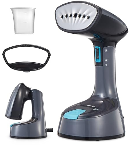 Reemix Steamer for Clothes, Folding Handheld Design Garment Wrinkles Remover, 20g/min Strong Penetrating Steam, 25-Sec Fast Heat-up, for Home, Office and Travel (dark gray)