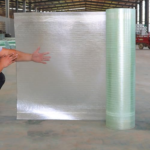 YUJIANHUAA Panneaux de Toiture Semi-transparent de 1mm,Panneaux d'éclairage Naturel en Fibre de Verre,Panneau Anti-Pluie Isolant,Tôle de Revêtement,pour Toits,Garage,Marquise,Serre (1.5m x 3m)