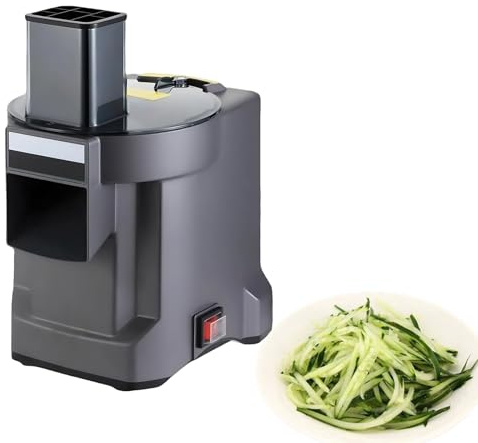 Electric Vegetable Slicer and Dicer Machine, 3 in 1 Multifunctional Food Processor with Stainless Steel Blades for Onion Potato Carrot, Home & Commercial Use