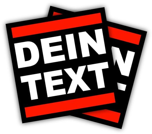 Samunshi® 2x FCK Sticker mit Wunschtext Aufkleber für Motorrad Fahrrad Roller oder Auto Wohnmobil SUV Geländewagen politische Meinung 10cm