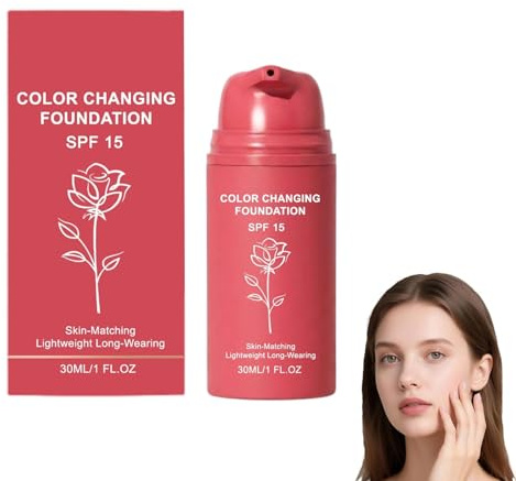 Korean Color Changing Foundation, Foundation für reife Haut, passt den Make-up-Auftrag automatisch an, kaschiert feine Linien und Falten, spendet Feuchtigkeit und spendet Feuchtigkeit