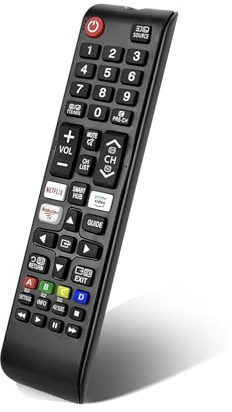 Samsung Replacement Remote Control compatible with Samsung Smart TV, with Netflix, Prime Video and Rakuten TV Buttons, for 4K, 8K, QLED, LED, LCD, UHD and 3D Models