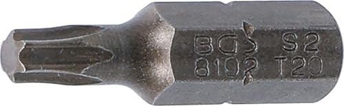 BGS 8192 | Bit | 6,3 mm (1/4) | T-Profil (für Torx) T20 | Länge 25 mm | Antrieb Außensechskant 6,3 mm (1/4) | Chrom-Vanadium-Stahl (S2)