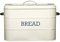Kitchencraft Living Nostalgia Metal Bread Bin Box, Large Cream Bread Bin, 34 x 21.5 x 25cm, Antique Cream