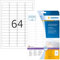 HERMA 4201 Sichtreiteretiketten ablösbar, 25 Blatt, 45,7 x 16,9 mm, 64 pro A4 Bogen, 1600 Stück, selbstklebend, bedruckbar, matt, blanko Sichtreiter Etiketten aus Papier, weiß