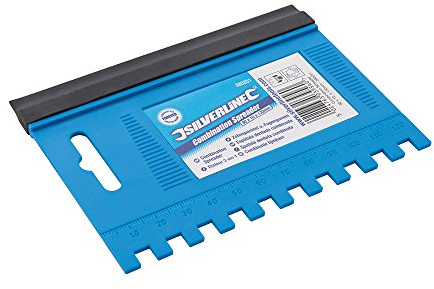 Silverline Tools 380251 - Espátula dentada combinada (125 x 95 x 6 mm)