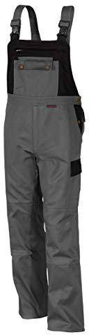 Qualitex - Latzhose Image MG 300 2-F, GRAU/SCHWARZ, 25