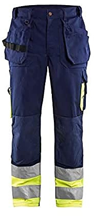 Blaklader 15291860 Hose mit hoher Sichtbarkeit, Marineblau/Gelb, grootte C44