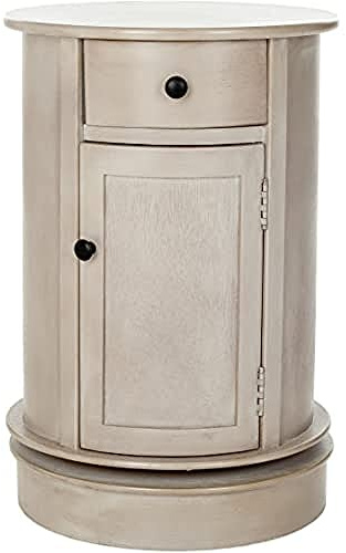 SAFAVIEH Modern Hölzernes Akzenttisch mit Stauraum, Vintage Grau, 45 X 45 X 66.04