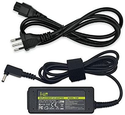 new net Alimentatore Caricabatteria Compatibile con ASUS VivoBook S200E X200CA X202E X553M X200LA X453MA X553MA R515MA F553M F553MA X553M D553M F553M P553 P553M F500CA [19V 1.75A 33W - 4.0 X 1.35 mm]