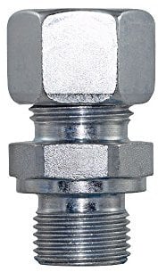 Gerade Einschraubverschraubung, Rohrverschraubung mit Schneidring, Stahl verzinkt, 12L, M18x1,5