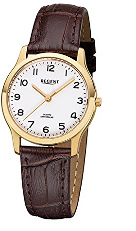 Regent Damenarmbanduhr Edelstahl 7998.45.19 Leder F1075