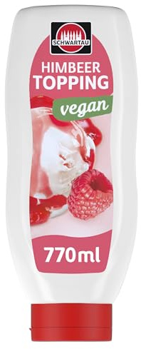Schwartau Himbeersauce | Vegan | 770ml | Dessertsoße & Topping für Eis, Crêpes & Mehr | Ohne Zusatzstoffe | Pflanzlich | Warm & kalt verwendbar | Für Waffeln, Gebäck & Joghurt | Auch für Heißgetränke & Shakes | Einfach dosierbar | Großpackung