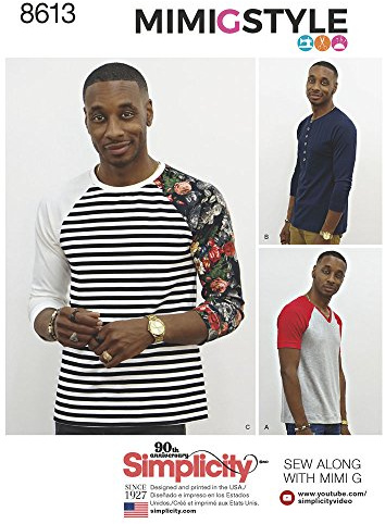 Simplicity Mimi G Style US8613A Herren Strick-Shirt, langärmelig, Größen XS-M