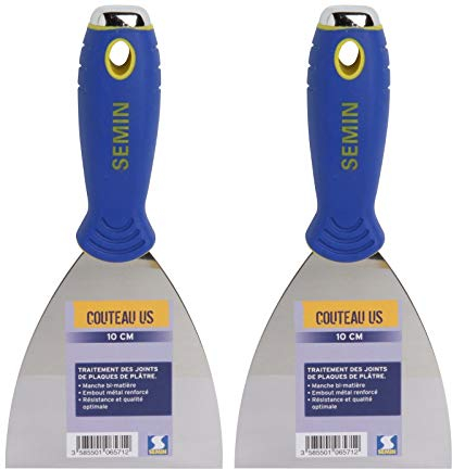 Semin A06571 Couteau US à Enduire, 10 cm (Lot de 2)