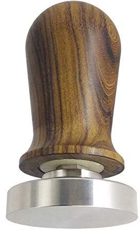 Fenteer Kalibriert Flache Espresso Kaffee Tamper, 51mm/ 53mm/58mm, Holz Farbe, 58mm