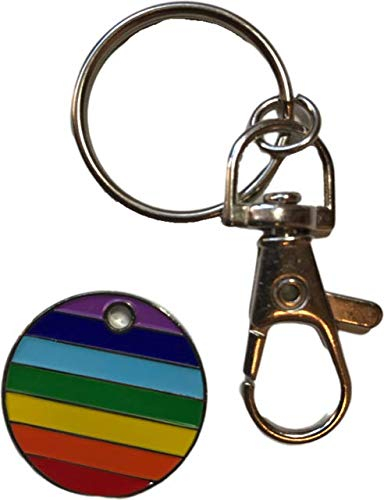 PAC Supplies Global £1 UK Trolley Coin with Keyring - Choose Your Design (Rainbow)