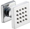 YO-HAPPY Shower Body Jet Sparyer Masaje SPA Cabezal de Ducha de Lluvia Cabezal de Ducha de Montaje en Pared Lateral Rociador de 2 Funciones Negro/Ch Rome