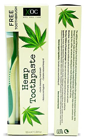 Hemp Toothpaste Fluoride Free Toothpaste 100ml Contains Natural Hemp Oil (1 Pack)