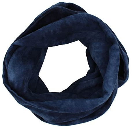 Turnanzug-GymStern Musselin Loop Schal 100% feine Baumwolle ca. 35x130 cm Damenhalstuch Halstuch Damen Frauen (dunkelblau tie-dye)