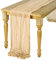 Uiyihif Seihtuch-Tischläufer, lang, rustikaler Gaze-Tischläufer, romantisch, halbdurchsichtiger Stoff, Tischdecke für Boho-Hochzeit, Laubendekoration, Geburtstagsfeier, 90 x 400 cm, Beige (Milk Tea)