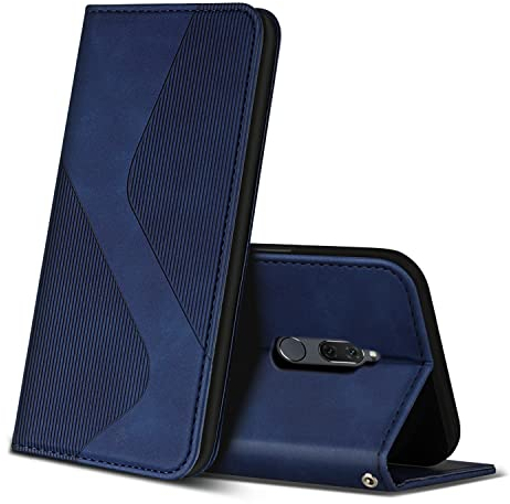 ZONNAVI Cover per Huawei Mate 10 Lite, Flip Custodia Pelle PU con [Slot Cart] [Supporto Stand] [Magnetica], Cover a Libro Portafoglio per Huawei Mate 10 Lite (Blu)