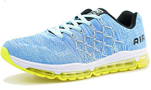 sotirsvs Herren Damen Sportschuhe Laufschuhe Straßenlaufschuhe Sneaker mit Luftpolster Turnschuhe Atmungsaktiv Leichte Schuhe Blue 41 EU
